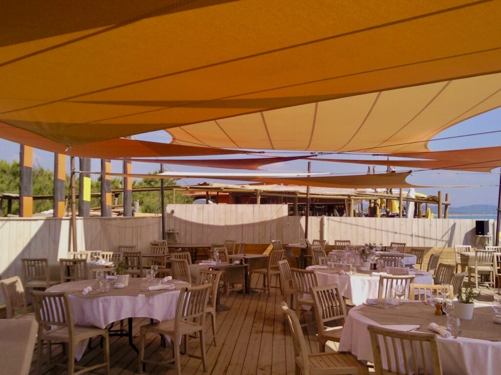 Voile ombrage restaurant